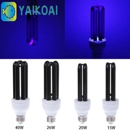 GLENES Ultraviolet Fluorescent Light, Purple Light Black 220V UV Light Bulb, UV Curing Low Energy E2
