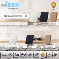 ReTouch Switch Elegance Sense | 13A Socket | Button Switch | DoorBell & AutoGate | Pearl White, Matt
