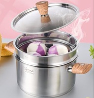 華發 - 不銹鋼多用途蒸煮鍋 (煲) 22cm_烘焙, 廚房, 電磁爐適用
