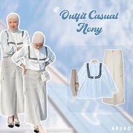 Godiva Outfit 3 In 1 Set AB360 - One Set Teenage Girls Blouse Nony Modern Women's Suit Simple Hangou