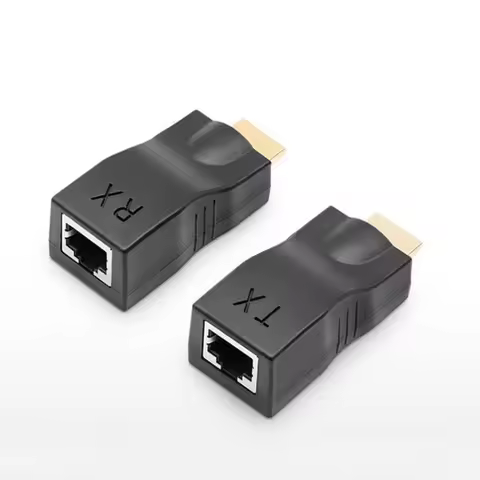 1 Pair RJ45 4K HDMI-compatible Extender Extension Up to 30m Over CAT5e Cat6 Network Ethernet LAN for