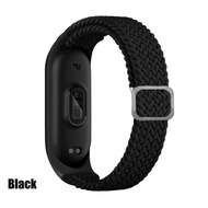 Bracelet for Mi band 6 7 Strap Elastic adjustable Nylon Braided Miband4 miband 5 correa Wristband fo