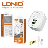 L.D.N.I.O A201 2.4A 2 USB Output Fast Charge Auto ID Fast Charging USB Charge
