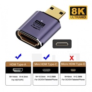 90 Degree Angled UHD Extension Converter Adapter Mini /Micro HDMI-compatible Male to HD2.1 Female Support 8K 60hz HDTV