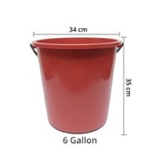 RAYACO BUCKET 6 GALLON 6009600 RED/BLUE
