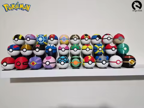 In Stock 3D Printing Pokémon Poké Ball Basic Ball Form Ornament Master Ultimate Dark Ball Pokémon Pe