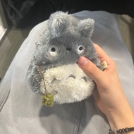 GONG4 Totoro Ví đựng tiền xu bằng vải nhung lông Totoro Ví không Nhân vật phim Ví mini nhung lông to