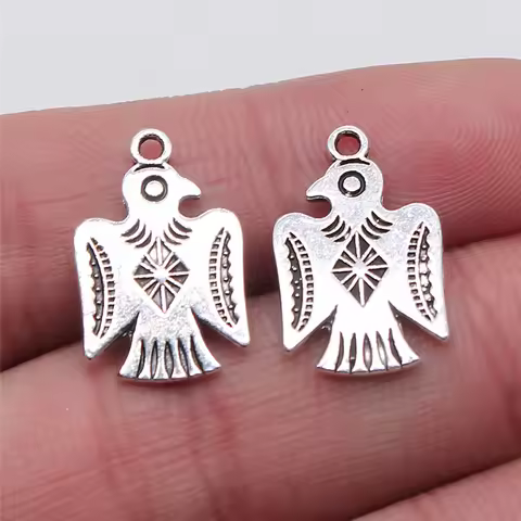 WYSIWYG 10pcs Charms Bird Antique Silver Color Alloy Diy Jewelry Making Accessories 12x19mm