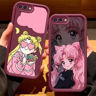 Wine Red Case for OPPO A3S Realme C2S C2 A1K A12E Z-32 Sailor Moon