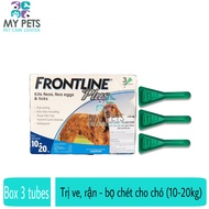 Frontline Plus nhỏ gáy hết ve rận bọ chét cho chó (size 10-20kg) - Hộp 3 tuyp. ( 3 tubes. Full box)
