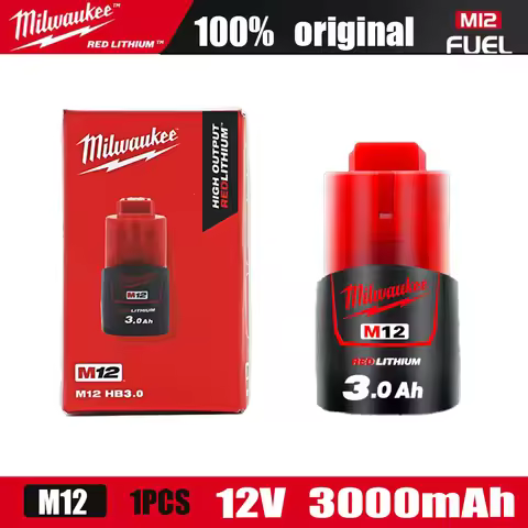 Milwaukee m12 rechargeable tool battery,Milwaukee m12 battery 12V 3000mAH,M12HB2 M12HB3,m12-18FC cha