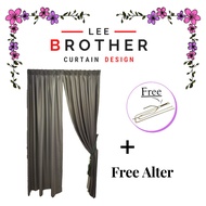 B5 Ready Made Curtain 90%Blackout Siap Jahit Langsir(Free Cangkuk / Hook)Langsir RAYA Kain Tebal 100%Polyester Blackout