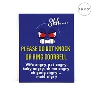 FUNNY CUTE DO NOT KNOCK, DO NOT DISTURB, DND WARNING & INSTRUCTION & NOTICE SIGN