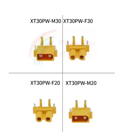 Amass XT30PW Female Or Male PCB Board Plug Banana XT30 Connector XT30PW-M or XT30PW-F or XT30U-F