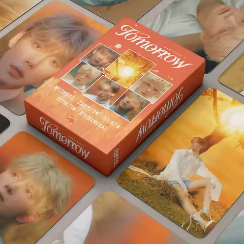55pcs/set Kpop Photo album DECO KIT TXT Yeonjun Soobin Beomgyu Lomo Cards Photocards for Fans Collce