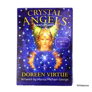 folღ Crystal Angel Oracle Cards Family Party Board Game Divination Fate Full English 44 Cards Deck Tarot