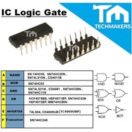 IC Digital Logic Gate 14-pin AND NAND OR XOR NOR HEX Inverter 5V 3.3V TTL CMOS 74HCXX CD40XX SN74HC0