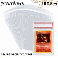 YUMEIREN 100 Sheets PSA BGS Slab Sleeve, Waterproof Durable PSA BGS Card Brick Film, Strong Transpar
