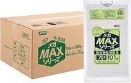 Japax SM78 Garbage Bags, 2.6 gal (70 L), Translucent, 1000 Sheets (10 Sheets x 100 Sheets), Thicknes