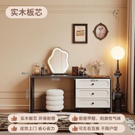 轉角梳粧檯鬥櫃 一體中古風現代臥室簡約床尾櫃 復古化妝桌（快遞送貨上門）