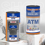 Bri atm mini bank piggy bank 20 cm permanent open and close piggy bank target 5 million 3 million 2 