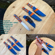 [Bohler K110]Pisau Bushcraft Sarung Kydex Usa Handle Honeycomb