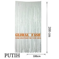 White foil backdrop tassel curtain/ foil fringe curtain/ foil curtain/ curtain slinger curtain/
