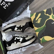 Bape Sta Ape-Man Head Low-Cut Fashion Trendy Sneakers Men Women Shoes Glossy Black White