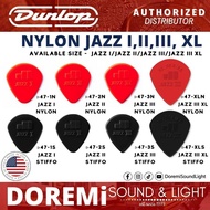 Jim Dunlop 47 Nylon Jazz Guitar Pick Nylon / Stiffo, Pack of 6pcs Guitar Picks - Jazz I/Jazz II/Jazz