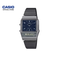 Casio Vintage AQ-800EB-2A Black Stainless Steel Band Men Watch / Women Watch / Unisex Watch