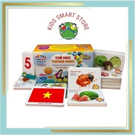 Thẻ học thông minh 16 chủ đề 416 thẻ song ngữ Anh Việt cho bé
