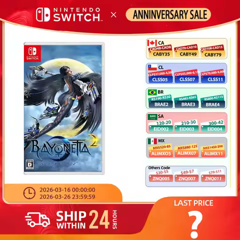 Nintendo Switch Game Deals - Bayonetta 2 - Stander Edition - for Switch OLED Lite Games Physical Car