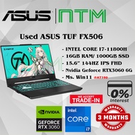 #AT190 USED ASUS TUF Performance Gaming Laptop FX506 intel i7-11800H 16GB 1TB SSD RTX3060 RTX 3060 6