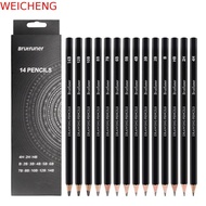 WEICHENG Sketch Pencil Set, HB 2H 4H B 2B 3B Smooth Writing Graphite Pencil, Journal Details Highlig