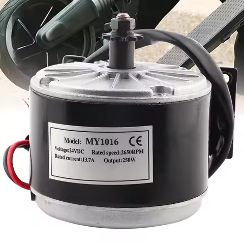 Bike Brushed Motor MY1016 24V 250W High Speed Small Brush Motor with Belt Pulley Electric Scooter El