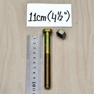 Length 11cm Bolt + YELLOW NUT (COMPLETE according to PHOTO) key 10 key 12 key 14 key 17 (length 11 c