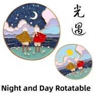 Ghost Bat Robe Badge Pin Game Accessories NFC Copy Start Function Cartoon Anime Character Batman Che