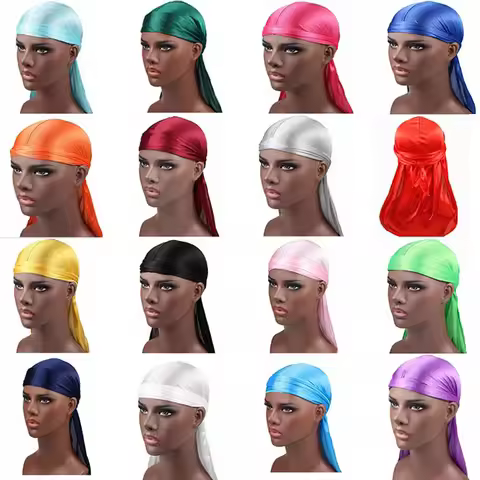 Female Turban Dorag for Men Hair Wrap Scarf Headscarves Ladies Hijab Cancer Head Scarf Turban Braid