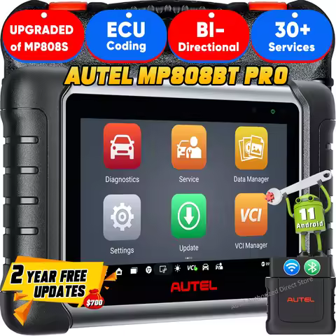 Autel MaxiPRO MP808BT PRO Wireless Diagnostic Scanner, ECU Coding Bi-Directional Scan Tool, 40+ Serv