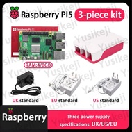 Raspberry Pi 5 4/8GB development 3-piece kit with Official Raspberry PI case+5V4A power supply UK/US