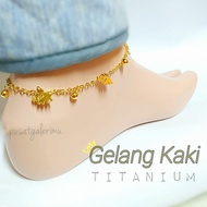 18K Gold Elephant TITANIUM Anklet