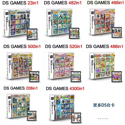 4300 in 1 Compilation DS NDS 3DS 3DS NDSL Game Cartridge Card Video Game Handheld Player (R4 card)