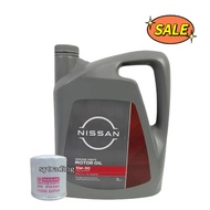 Nissan 5W-30 Motor Oil 5W30 Engine Oil Fully Synthetic SP/GF-6 4L + Nissan Oil Filter 15208-65F0A