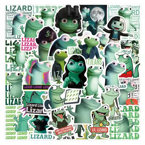 50PCS Funny Lizard Lizard Lizard Stickers Lizard Meme Decal for Stationery Luggage Guitar Laptop Lug
