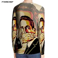 Bernie Sanders Fullprint Long Sleeve T-Shirt Unisex Polyester Jersey Material