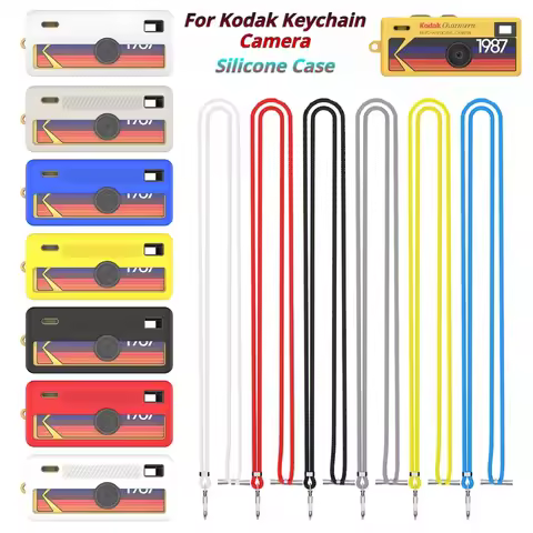 Silicone Case With Lanyard for Kodak Charmera Keychain Camera Mini Keychain Camera Precise Cutouts &
