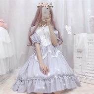 Lolita Skirt Japanese Girl Cute Soft Girl lolita Skirt Spinning lolita Short Sleeve Dress Fairy Skir