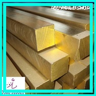 Square Gold Copper, Solid Square Brass 1 Meter Long
