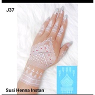 White Instant Henna Bridal Henna Stick-on Henna Tattoo Henna Sticker Free Glitter