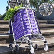 [Portable Foldable Shopping Cart] Trolley Stair Climbing Shopping Cart Small Trolley Household Folda